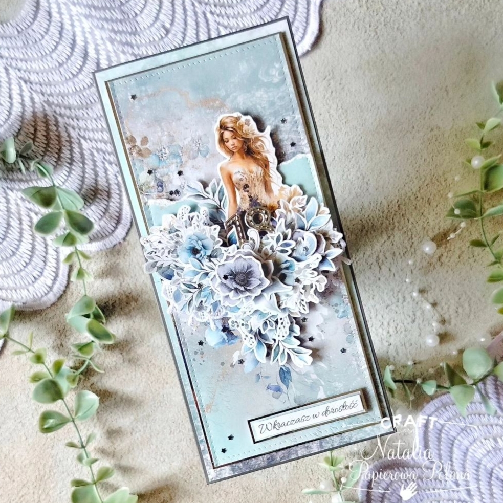 kartka urodzinowa dla dziewczyny na 18 lat osiemnaste urodziny do pudełka grafiki cyfra