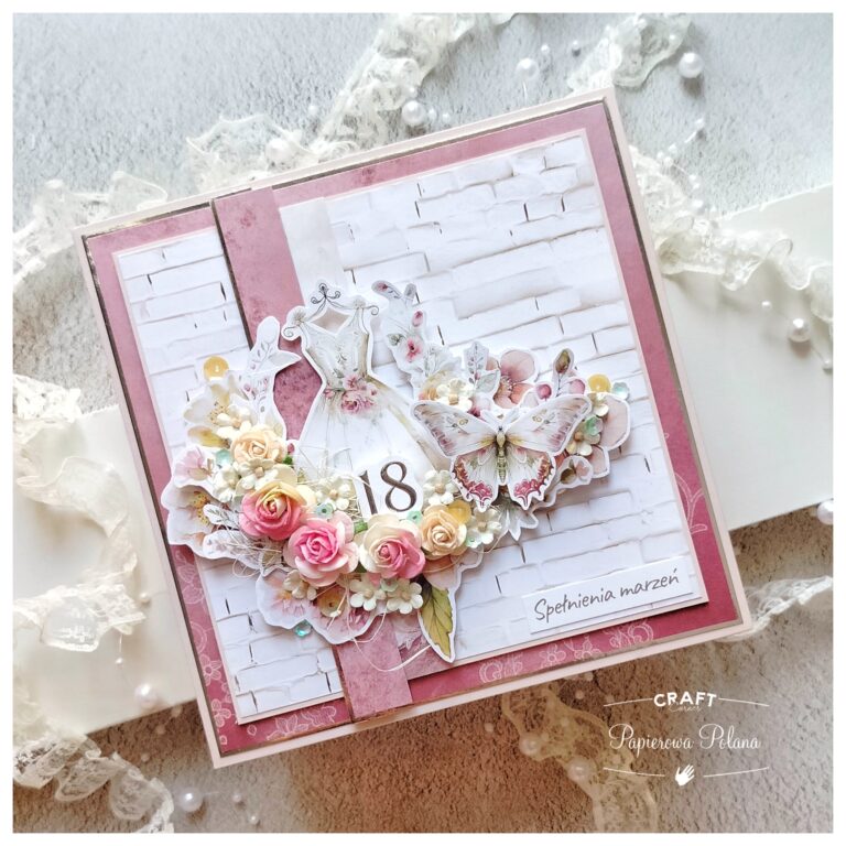 kartka urodzinowa osiemnastka urodziny nietypowa forma shadowcard dziewczyna
